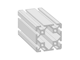 Alu profile 40 x 40 groove 5