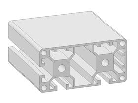 Alu profile 40 x 80L - 3N