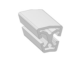 Alu round profile 40 - 30 deg.
