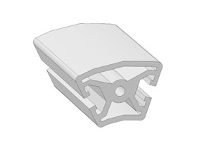 Alu round profile 40 - 45 deg.