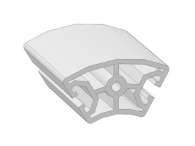 Alu round profile 40 - 60 deg.