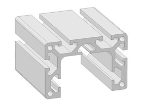 Alu slide profile 40/80