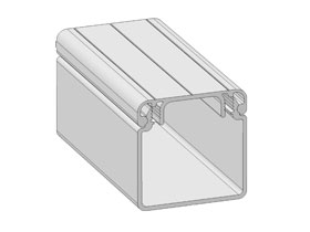 Alu cable duct profile 40 x 40 incl. lid