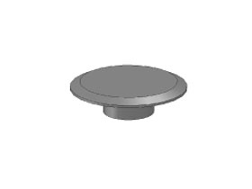 Cover cap socket screw M12, black