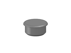Cover cap for hole diam. 20 mm, black