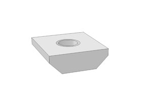 Threaded plate 8/10 - M6