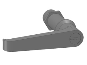 L-handle with lock