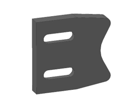 Lock plate for L-handle and lock housing