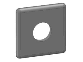 Cover cap 45 x 45, gap round 17