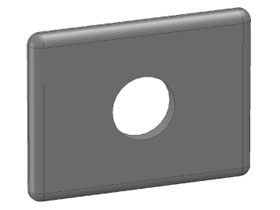 Cover cap 45 x 60, gap round 17