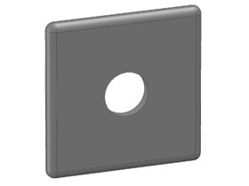 Cover cap 60 x 60, gap round 17