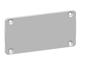 Cover cap cable duct 40 x 80