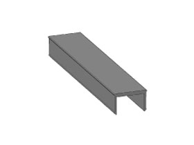 Cover profile groove 8, L=2 m, plastic black
