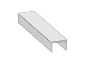 Cover profile groove 10, L=2 m, plastic grey