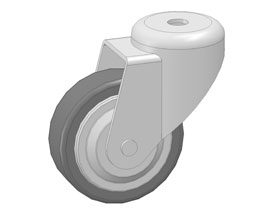Swivel caster diam. 125, anti-static