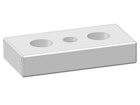Base plate, 40 x 80, M16