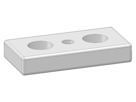 Base plate, 45 x 90, M16 