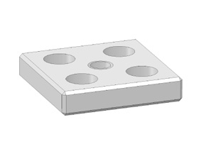 Base plate, 40 x 40, M8 