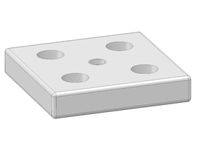 Base plate, 80 x 80, M12