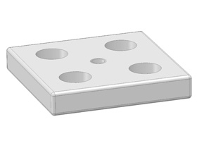 Base plate, 90 x 90, M16