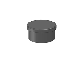 Inplug, PE, round 40x5, black