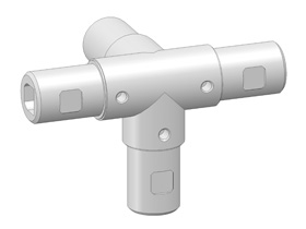 Railing clamp WITE40 - 90 deg. Double-T-corner