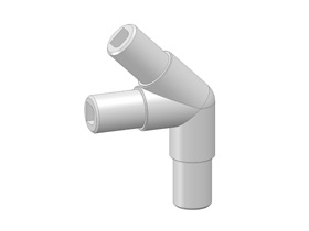 Railing clamp WIT40H-45 - T-corner horizontal 45 deg.