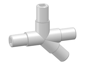 Railing clamp KI40H-45 - Horizontal cross