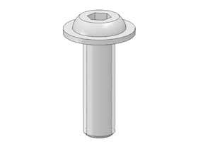 Button head screw with flange M6 x 20