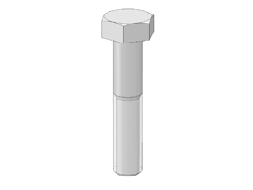 Hexagon head bolt DIN 931 ZP 8.8 M12 x 60