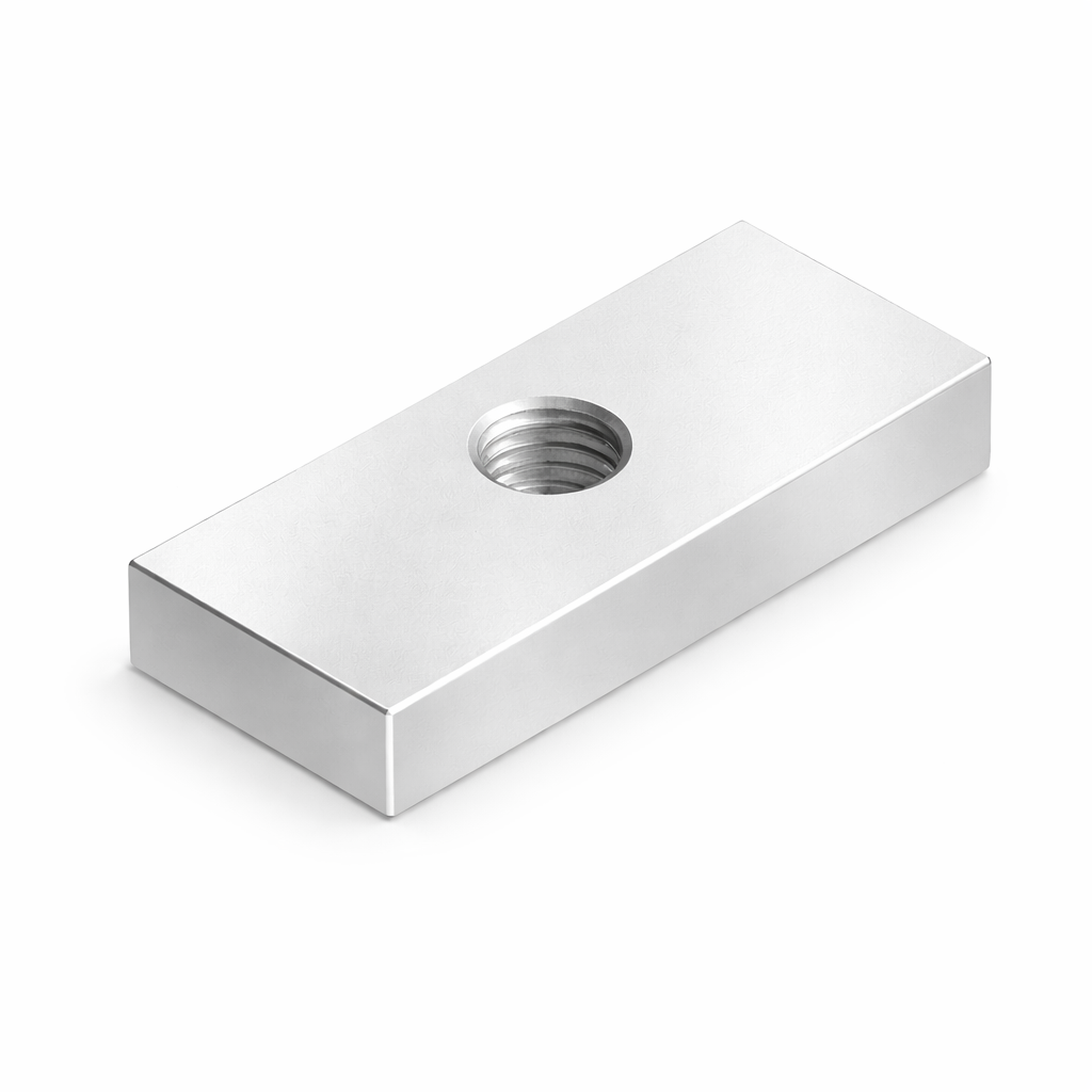 Threaded plate flat, 20x13x5 mm, M5